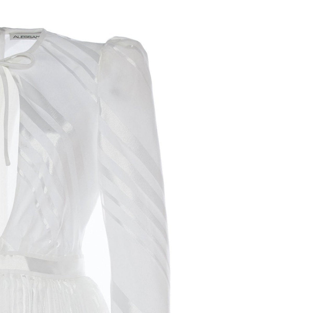 White Silk Plisse Dress