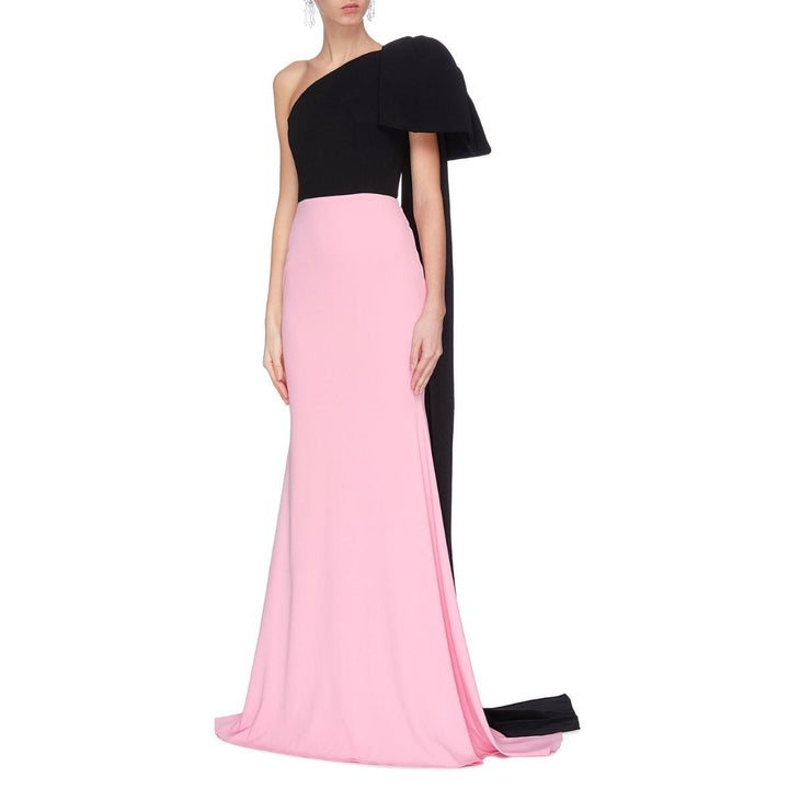 Anderson Two-Tone Crepe Gown