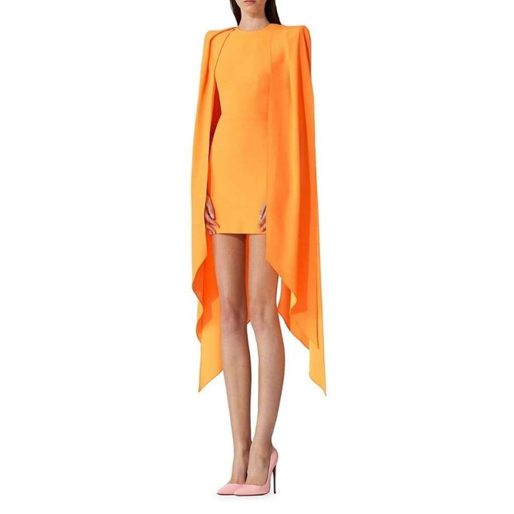 Cape Sleeve Mini Dress