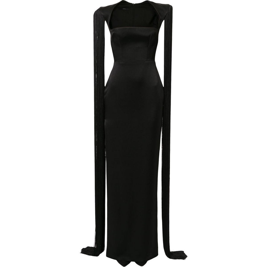 Alex Perry-Dallas Fringed-Sleeve Gown - Runway Catalog