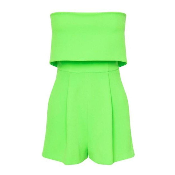 Alex Perry-Darby Overlay Crepe Strapless Romper - Runway Catalog