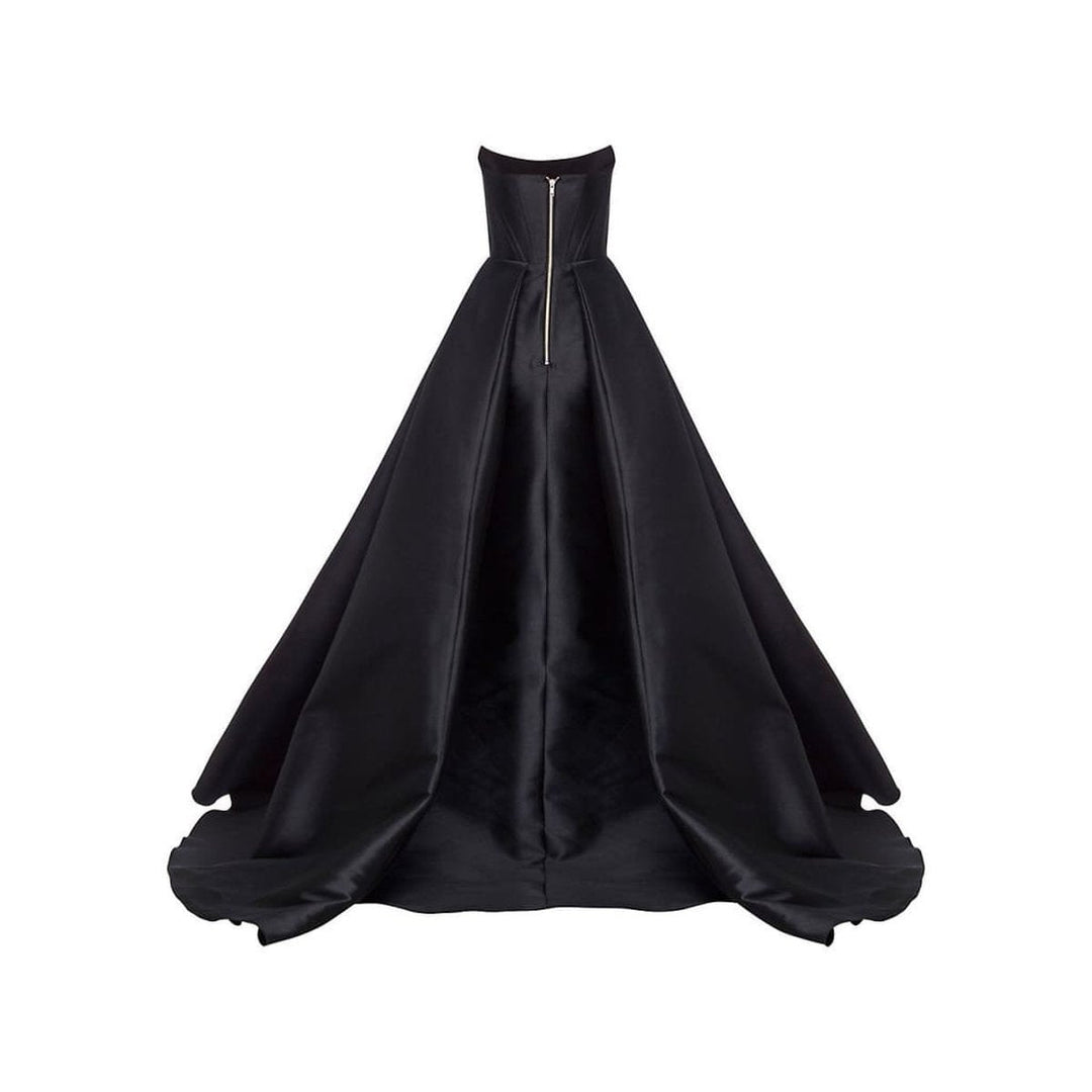 Denver Silk-Blend Strapless Gown