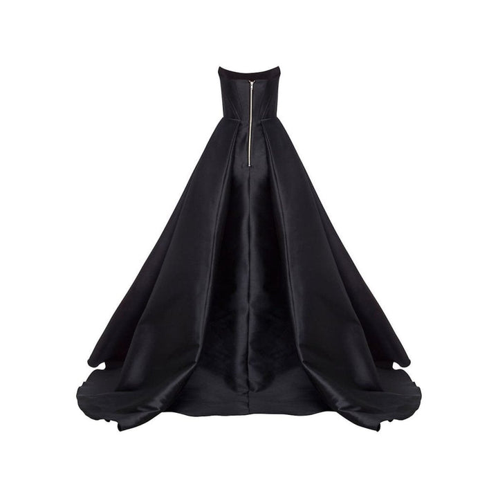 Denver Silk-Blend Strapless Gown