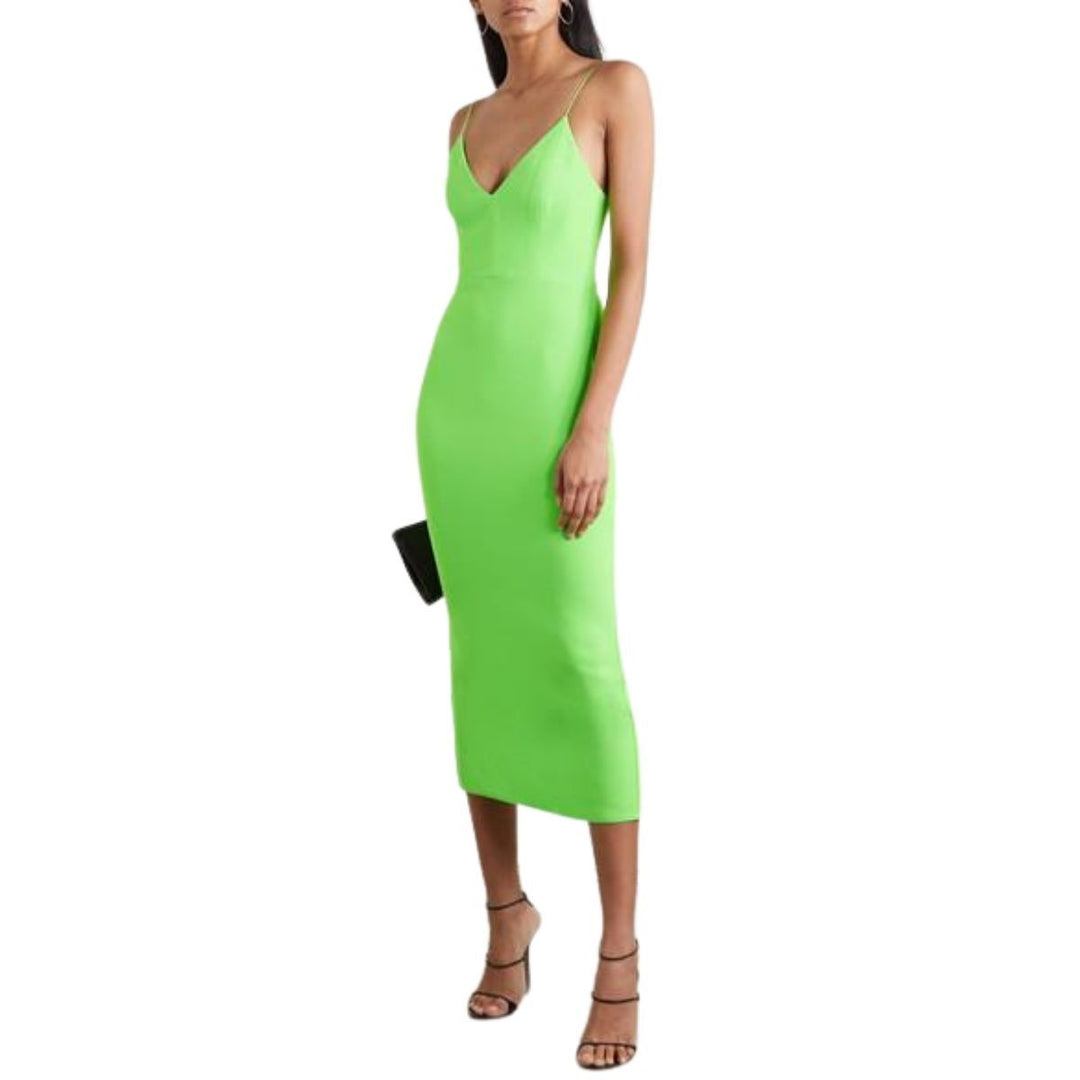Drake Stretch-crêpe Dress in Neon