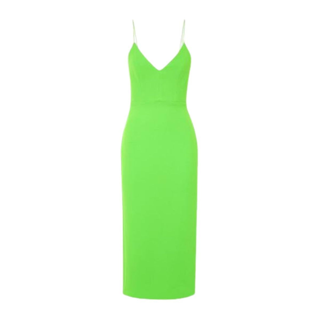 Alex Perry-Drake Stretch-crêpe Dress in Neon - Runway Catalog