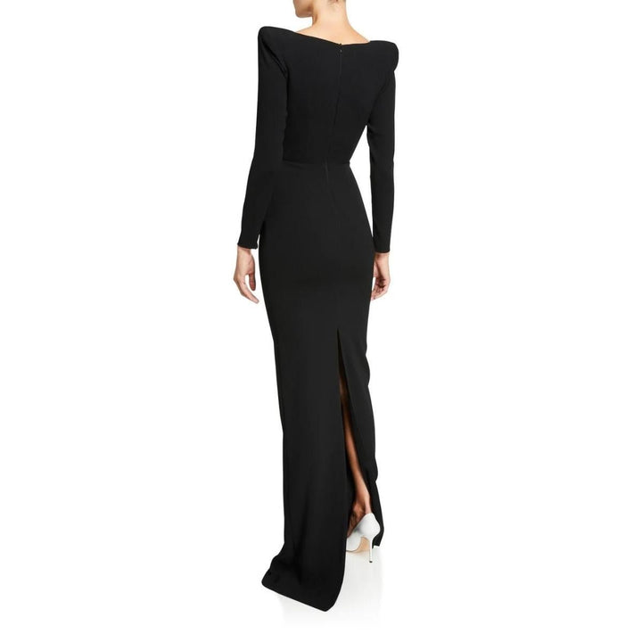 Long-Sleeve Column Gown