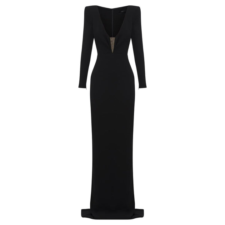 Alex Perry-Long-Sleeve Column Gown - Runway Catalog