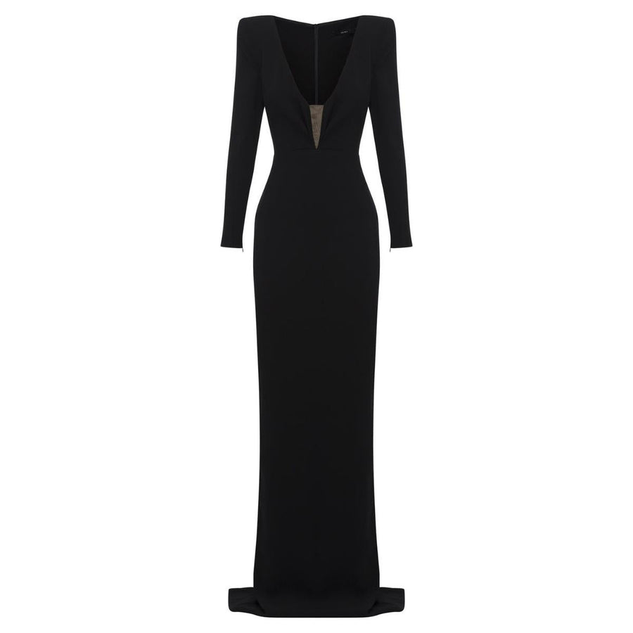 Alex Perry-Long-Sleeve Column Gown - Runway Catalog