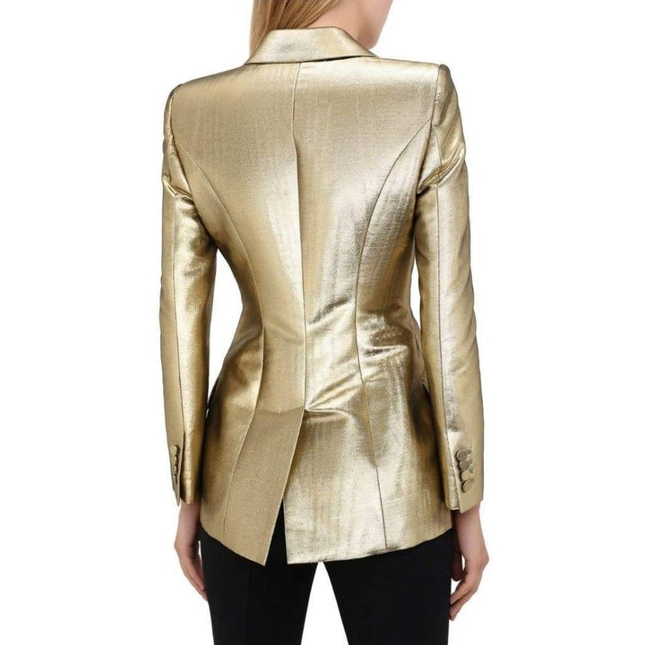 Gold Metallic Moiré Jacket