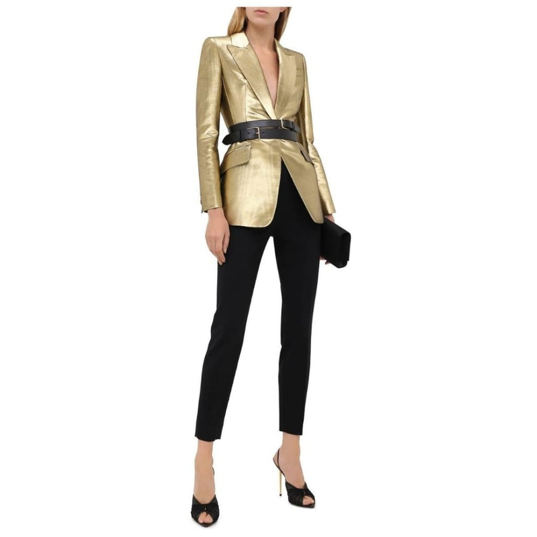 Gold Metallic Moiré Jacket