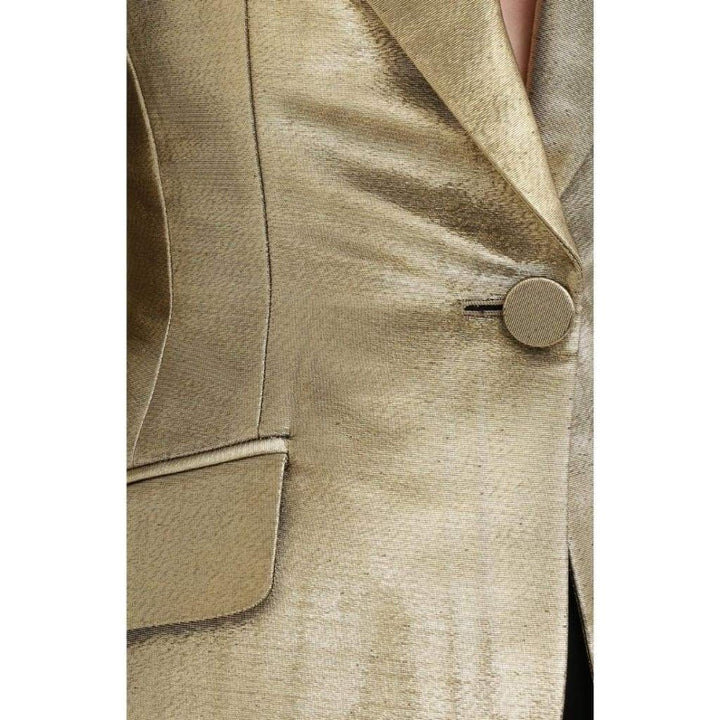 Gold Metallic Moiré Jacket