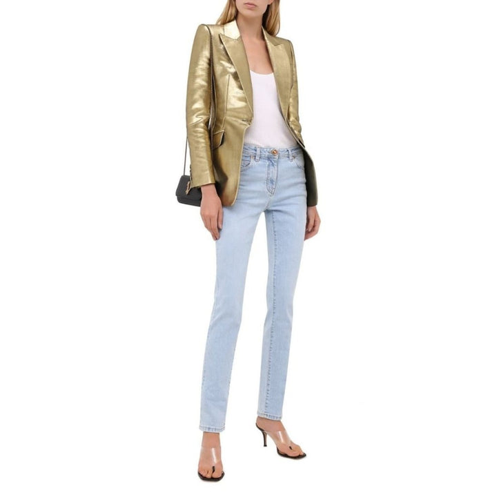 Gold Metallic Moiré Jacket