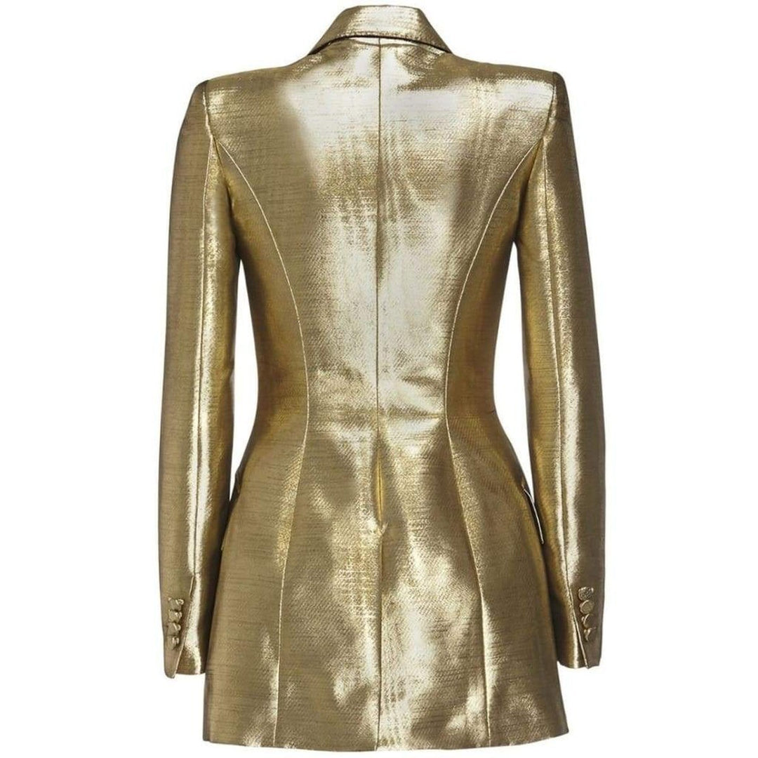 Gold Metallic Moiré Jacket