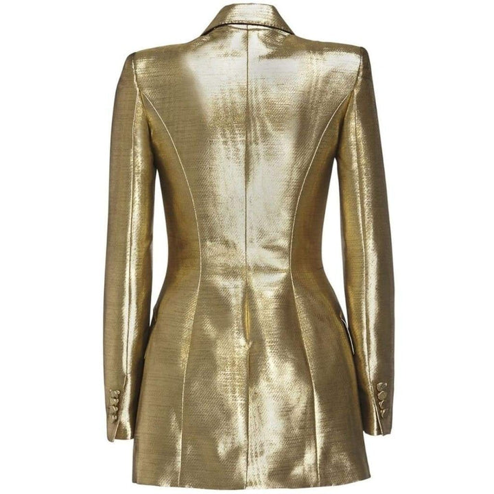 Gold Metallic Moiré Jacket