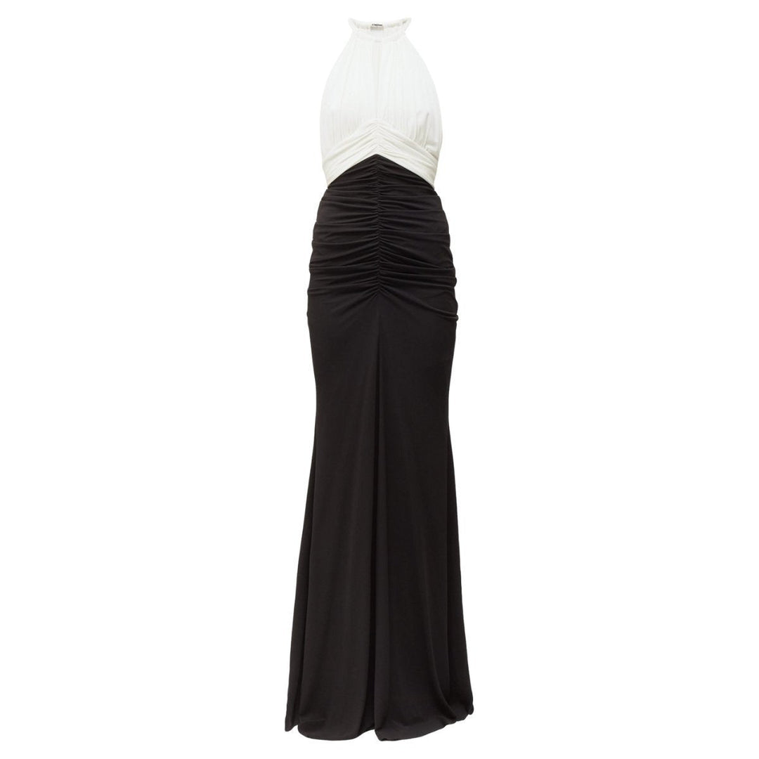 Alexander McQueen-Halterneck Ruched Crepe Gown - Runway Catalog