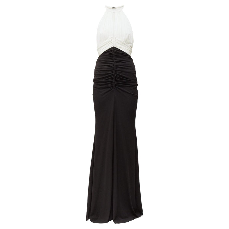 Alexander McQueen-Halterneck Ruched Crepe Gown - Runway Catalog