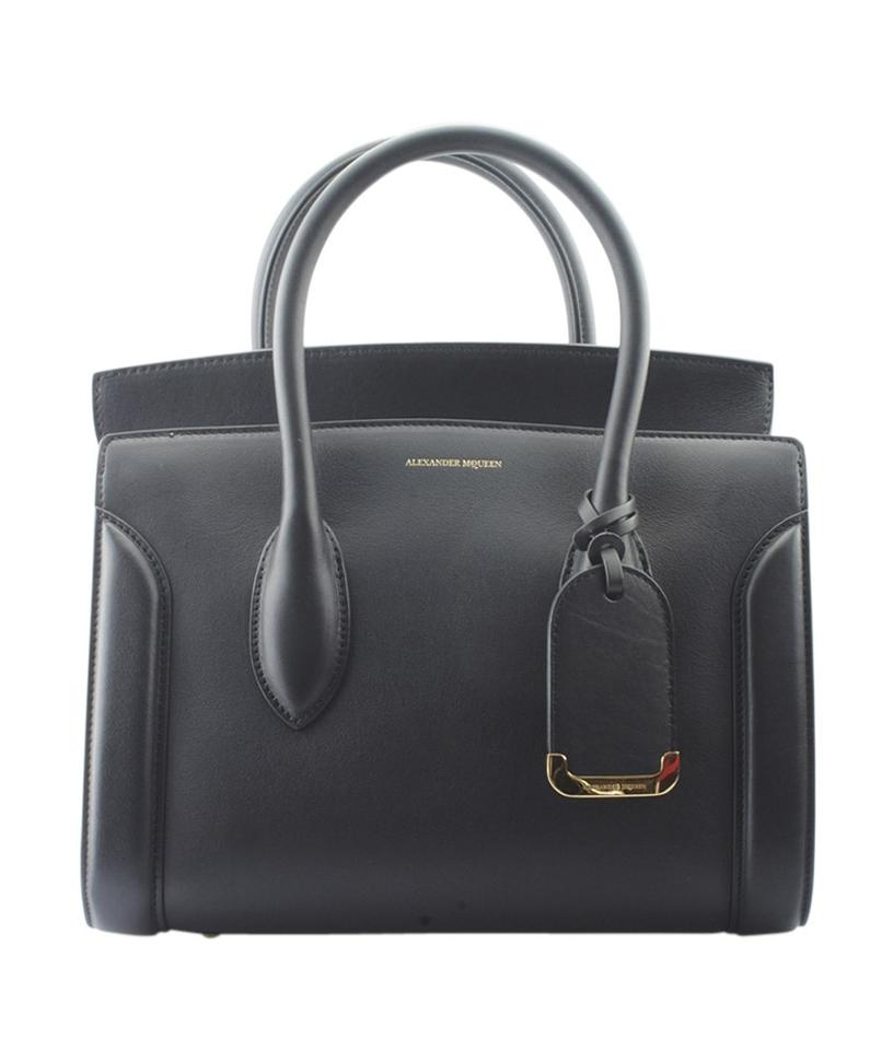 Alexander McQueen Heroine 30 Black Leather Tote