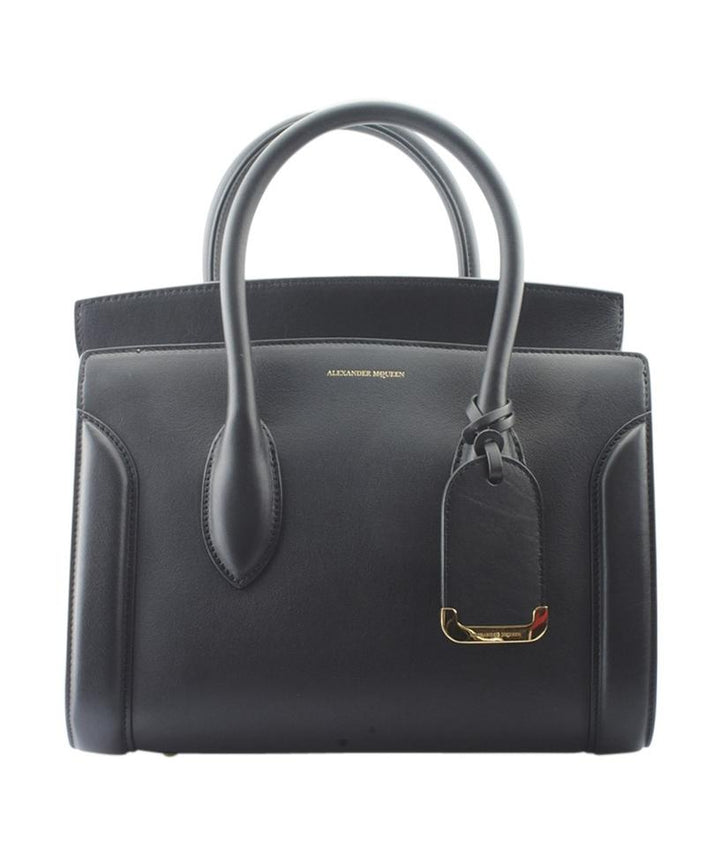 Alexander McQueen Heroine 30 Black Leather Tote