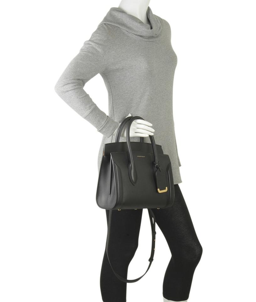 Alexander McQueen Heroine 30 Black Leather Tote