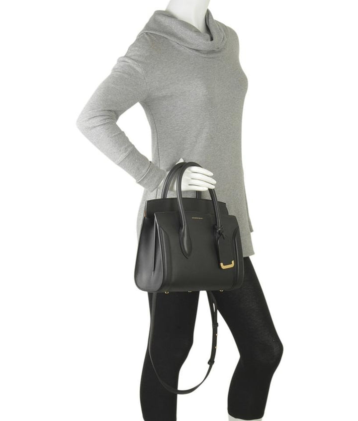 Alexander McQueen Heroine 30 Black Leather Tote
