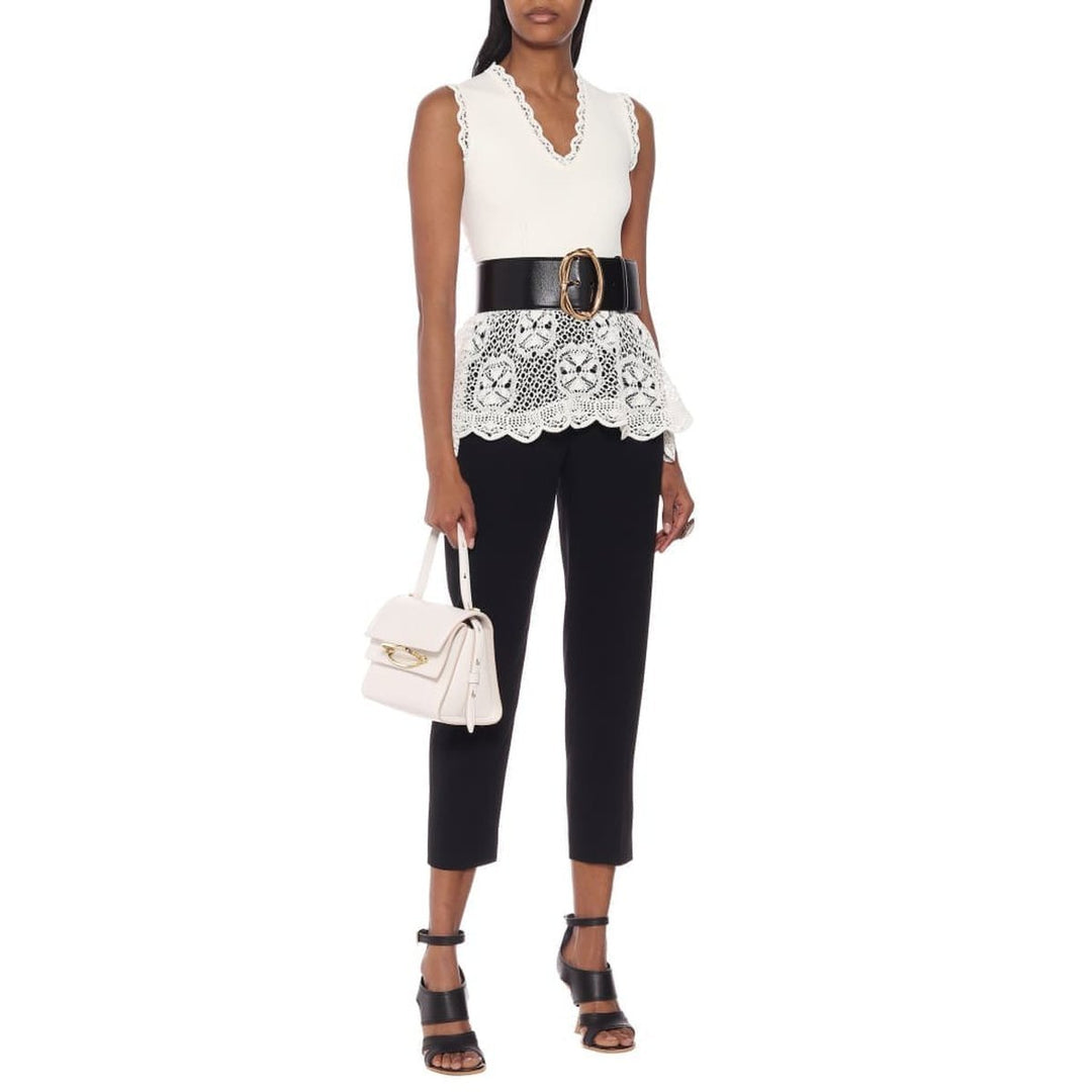 Lace-details Peplum Top