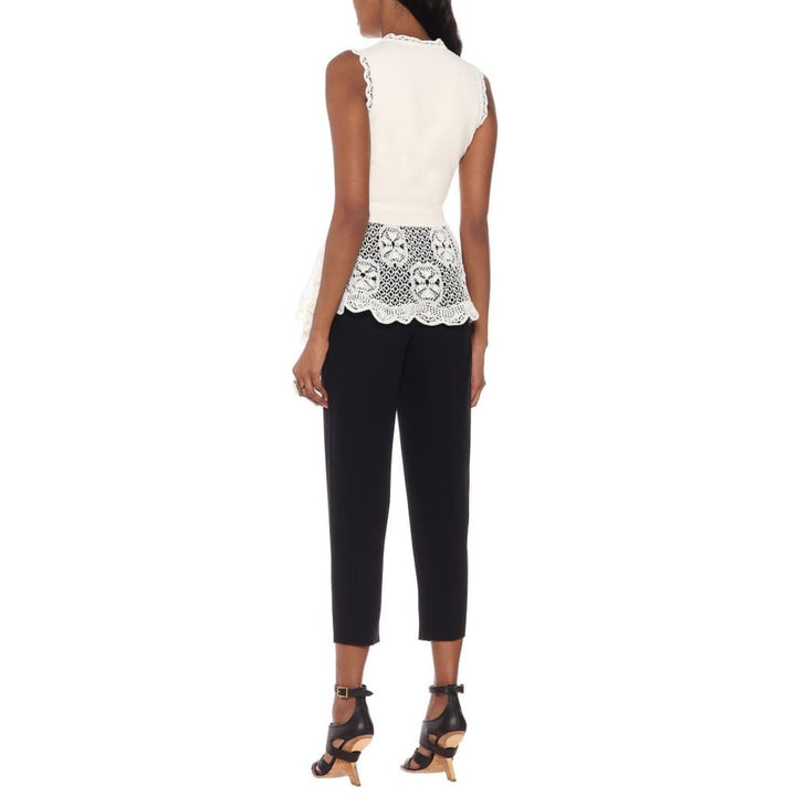 Lace-details Peplum Top