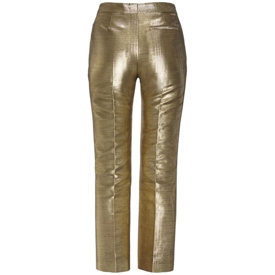 Metallic Moire Cigarette Pants