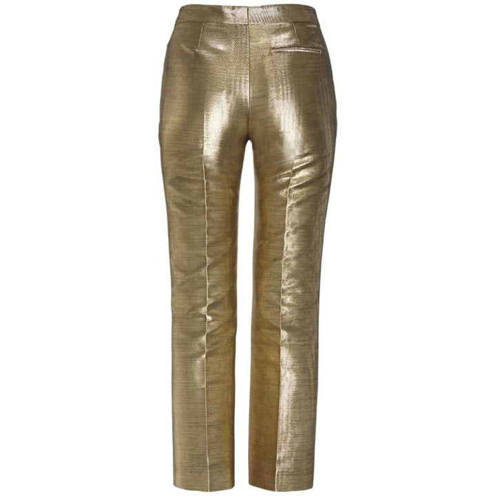 Metallic Moire Cigarette Pants
