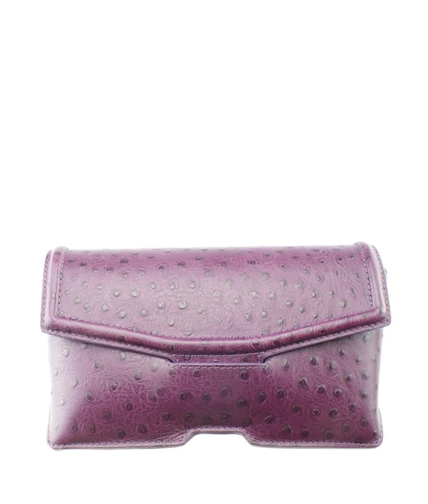 Alexander Wang 206064 Ostrich Purple Clutch