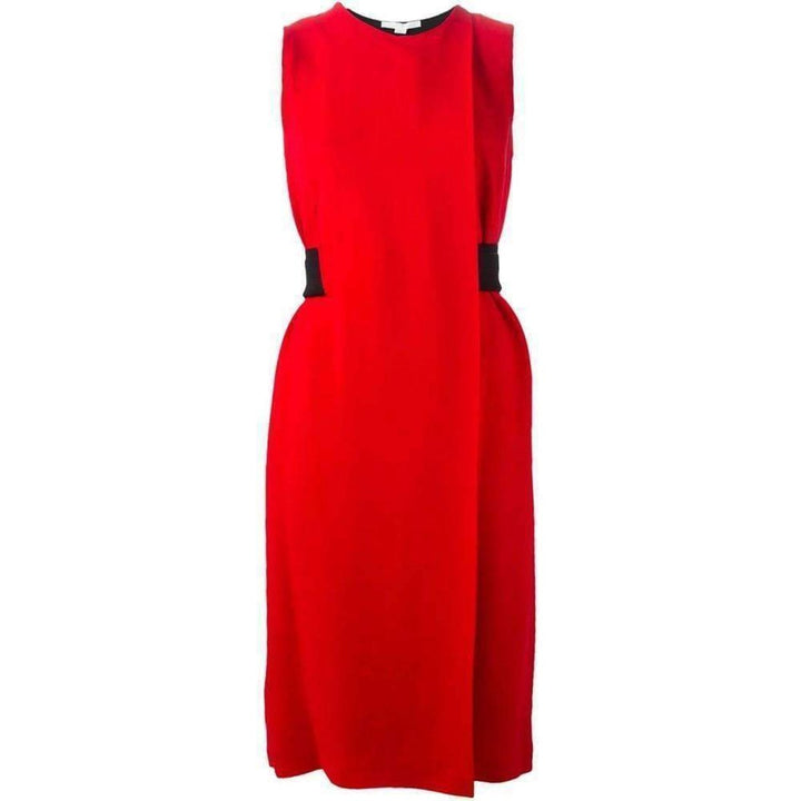 Alexander Wang-Belt Detail Red Sheath Dress - Runway Catalog