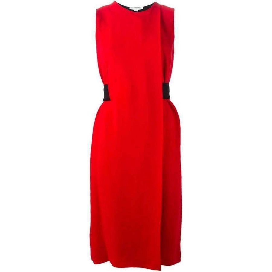 Alexander Wang-Belt Detail Red Sheath Dress - Runway Catalog
