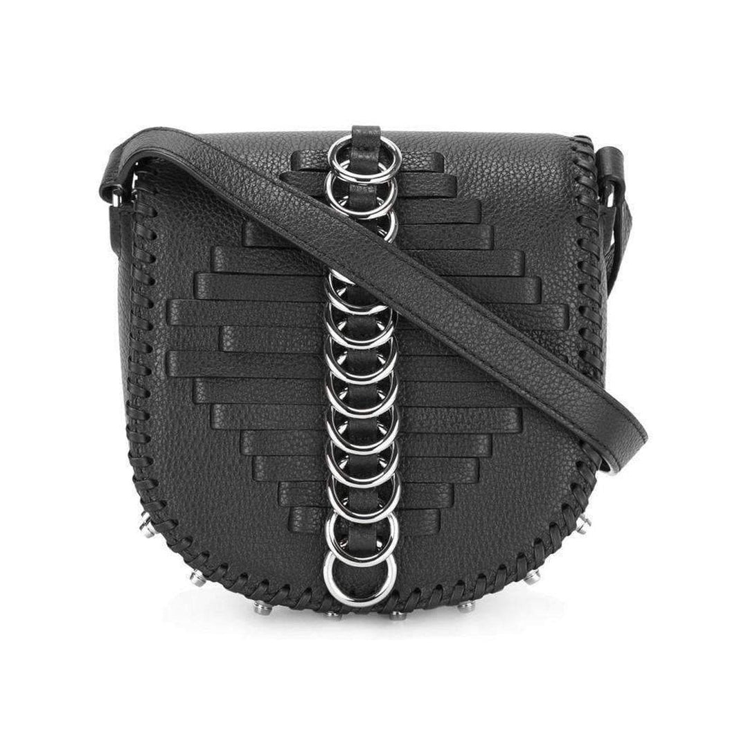 Black Leather Lia Sling Crossbody Bag
