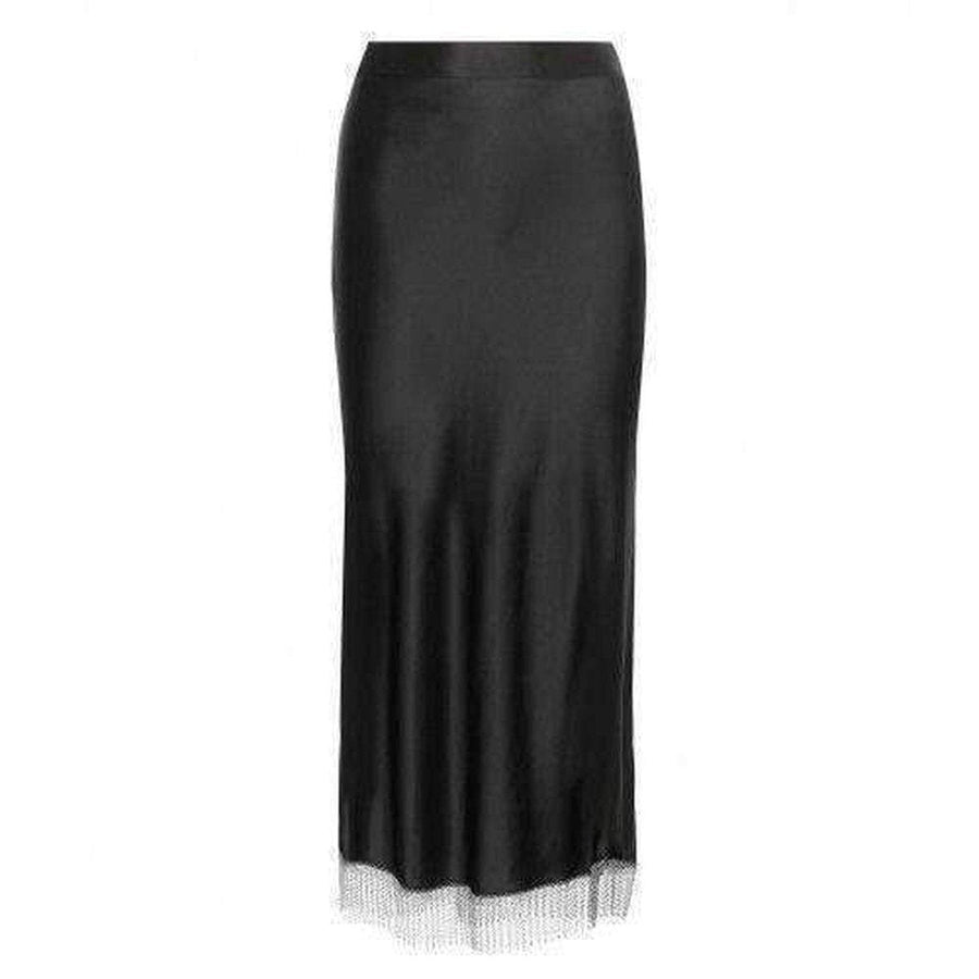 Alexander Wang-Black Silk Metal Fringe Skirt - Runway Catalog