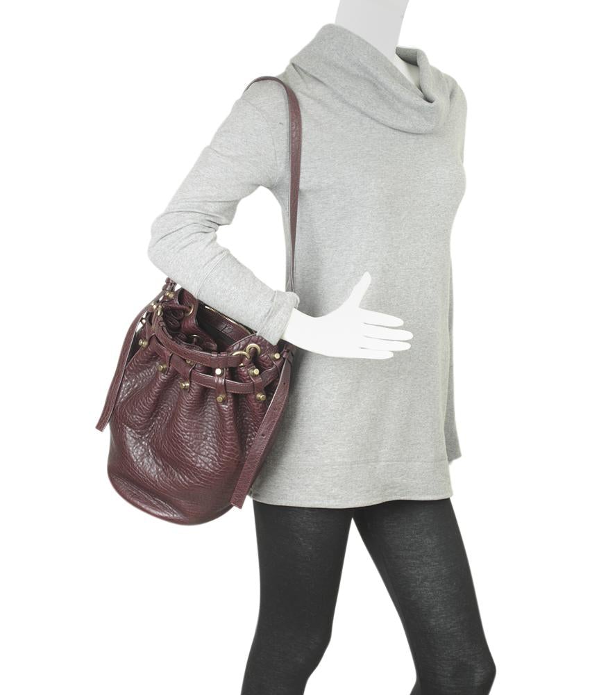 Alexander Wang Diego Burgundy Leather Shoulder Bag