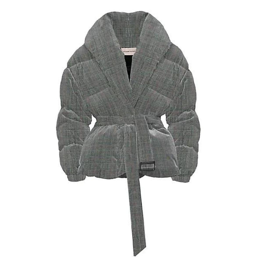 Alexandre Vauthier-Checked Stretch-Wool Puffer Jacket - Runway Catalog