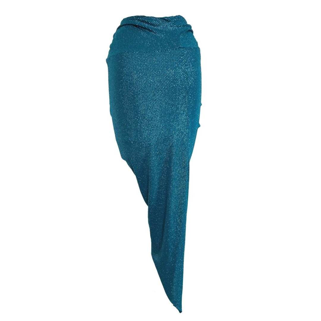 Crystal Embellished Asymmetric Skirt