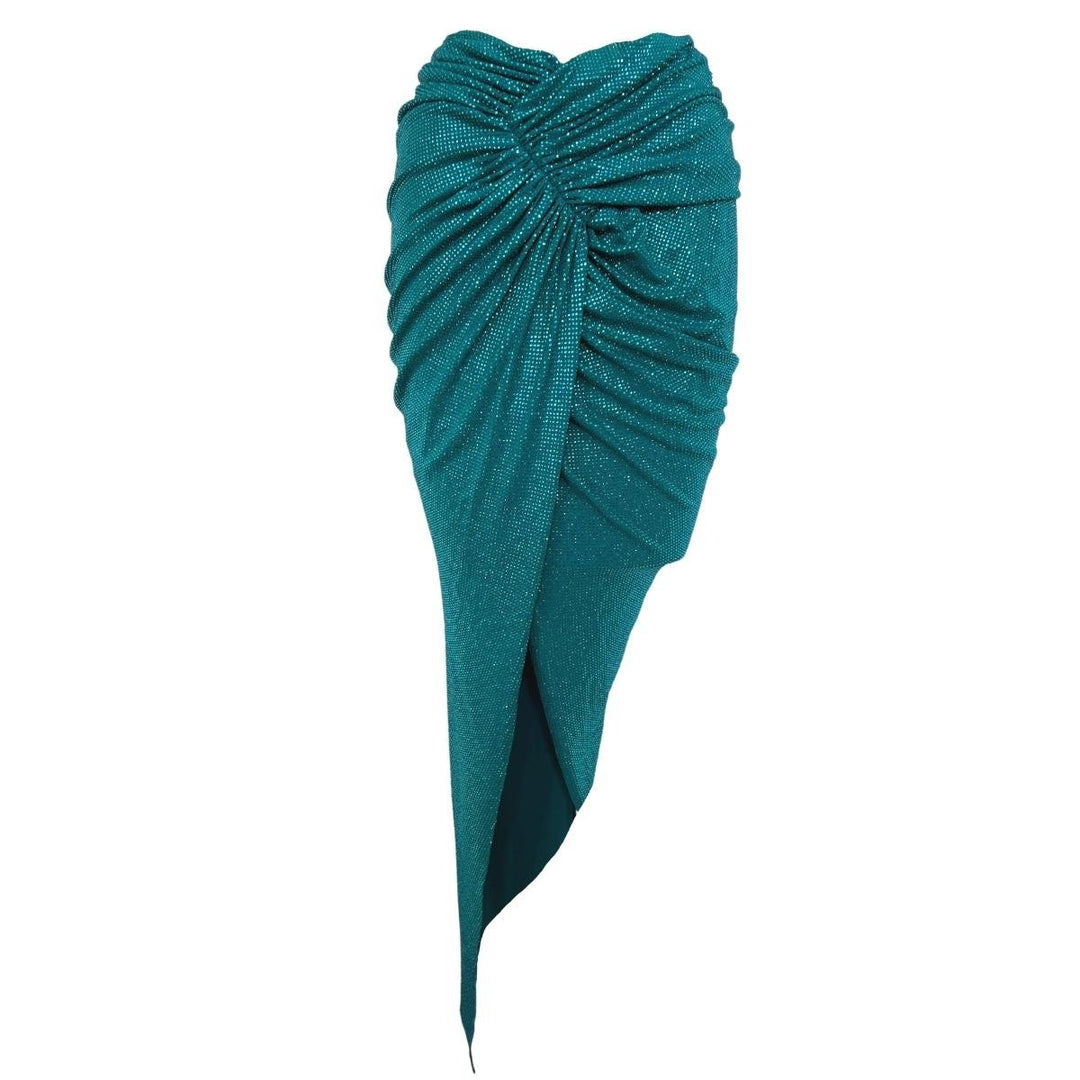 Alexandre Vauthier-Crystal Embellished Asymmetric Skirt - Runway Catalog