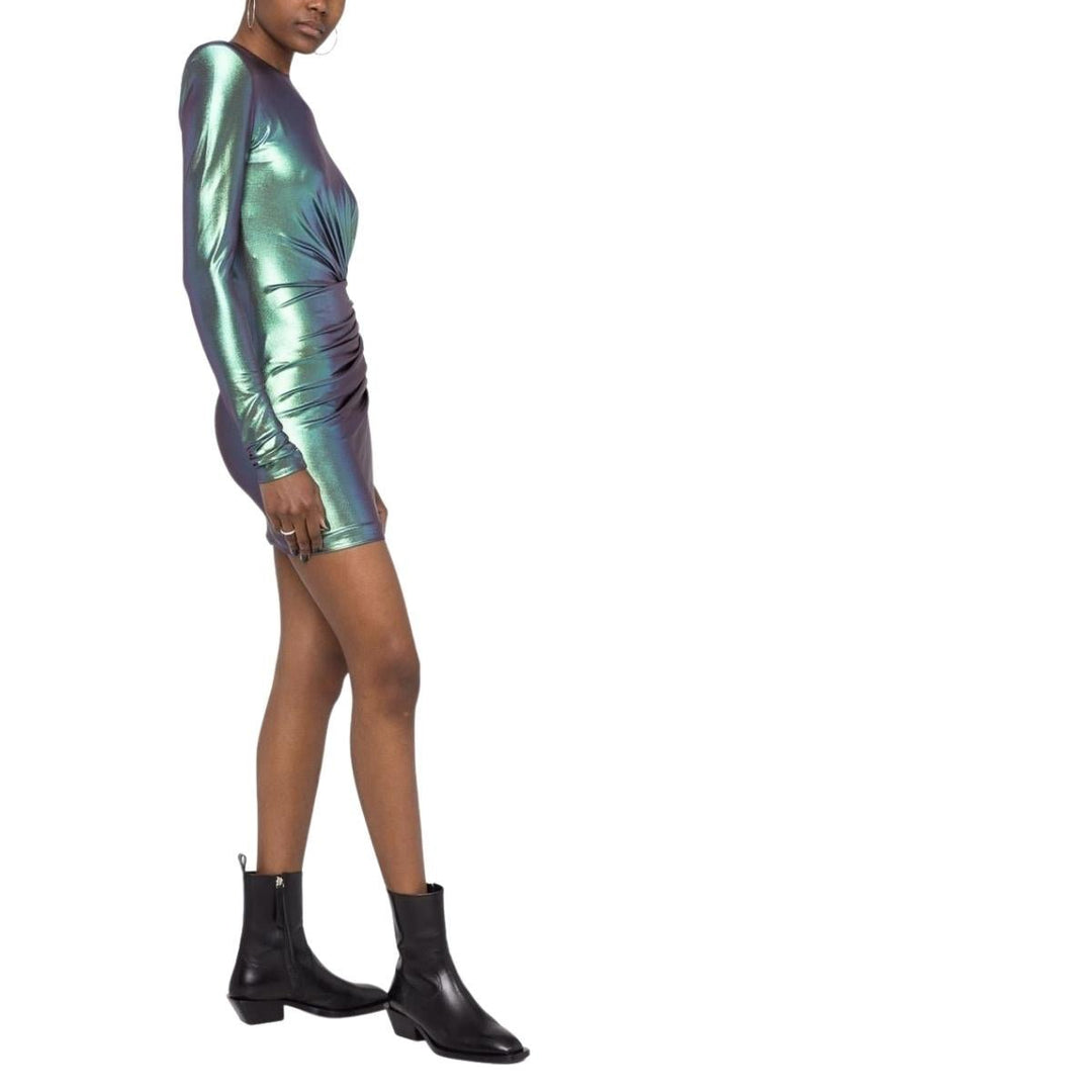Iridescent Mini Ruched Dress