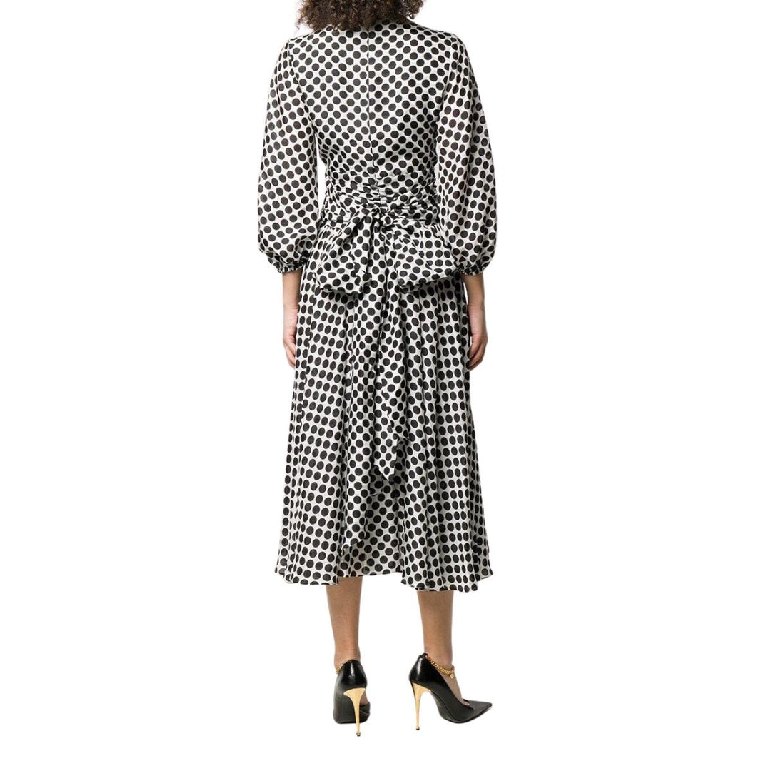 Polka-dot Print Midi Dress