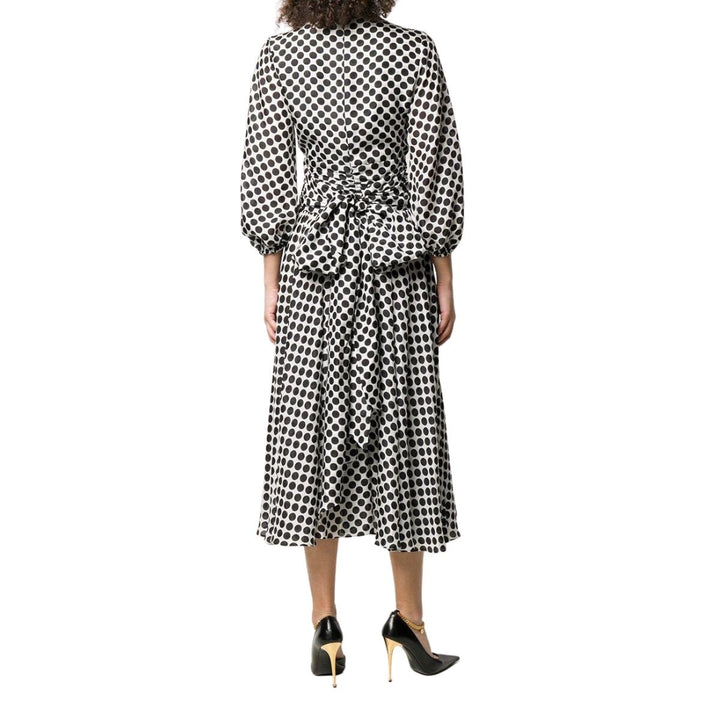 Polka-dot Print Midi Dress