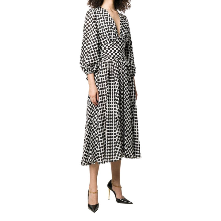 Polka-dot Print Midi Dress