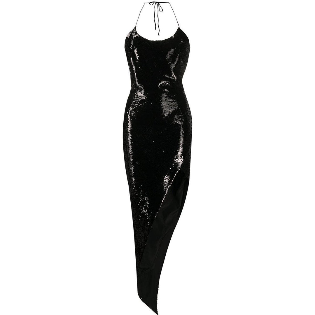 Alexandre Vauthier-Sequin Embellished Asymmetric Dress - Runway Catalog