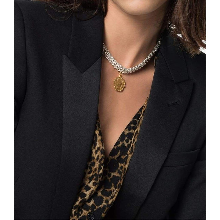 24K Gold-Plated Woven Tapestry Amulet Necklace