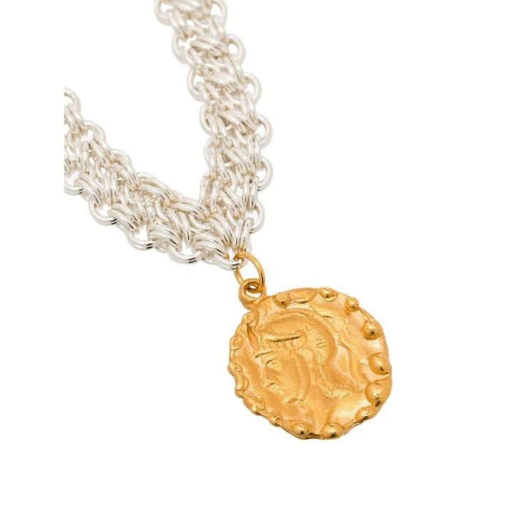 24K Gold-Plated Woven Tapestry Amulet Necklace