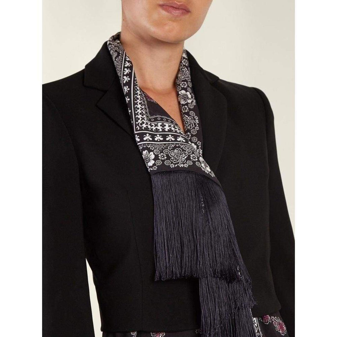 Asymmetric Draped & Tassel Blazer