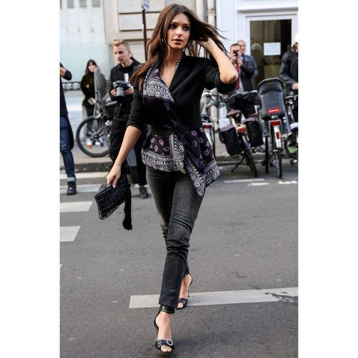 Asymmetric Draped & Tassel Blazer