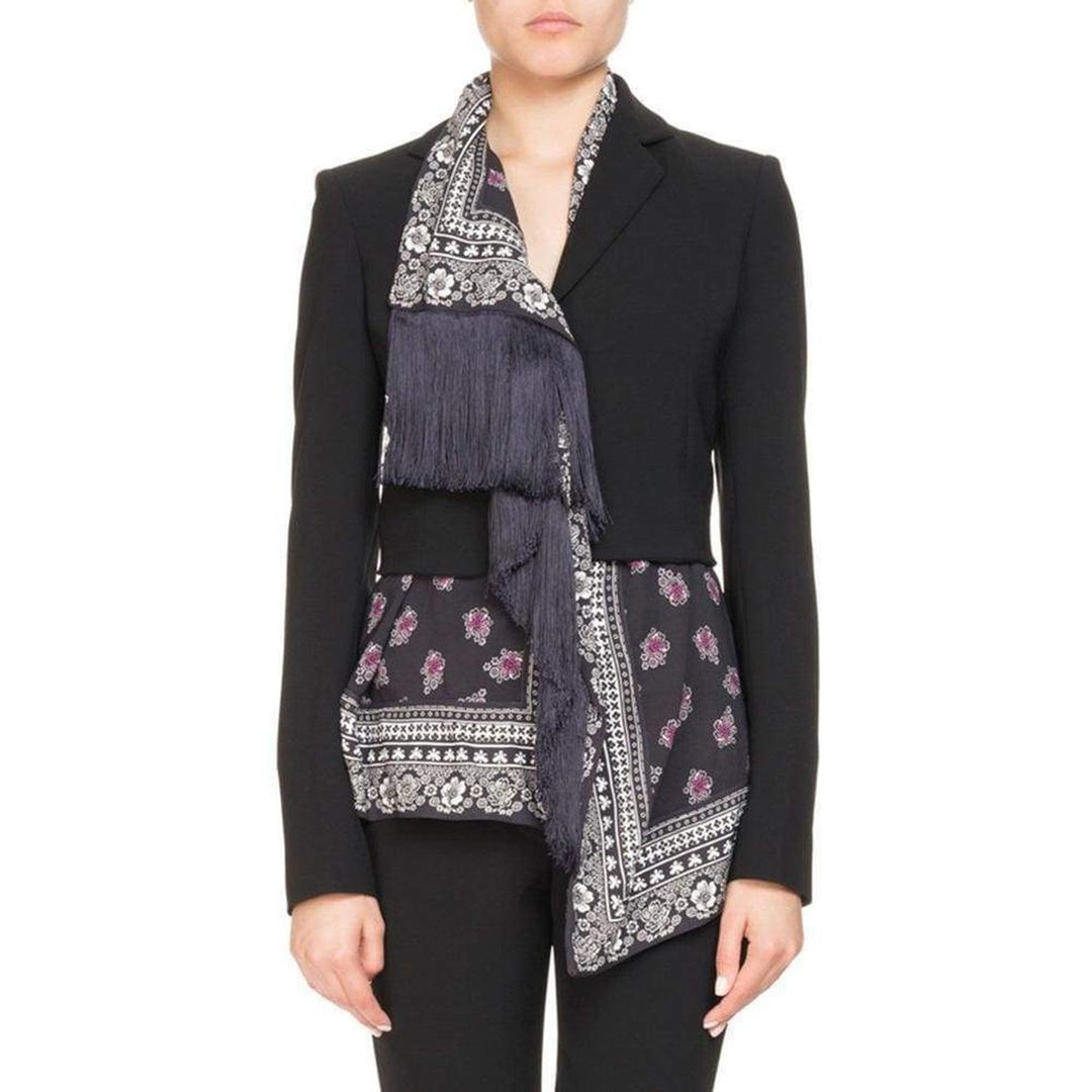 Asymmetric Draped & Tassel Blazer