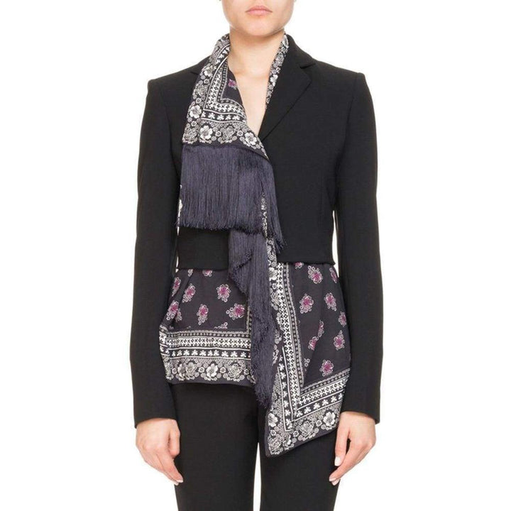 Asymmetric Draped & Tassel Blazer