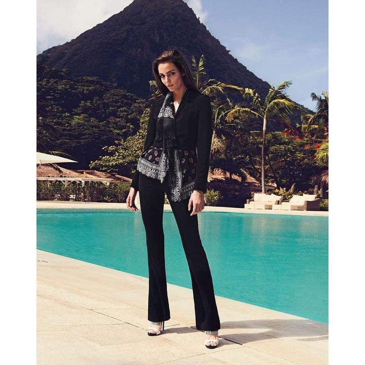 Asymmetric Draped & Tassel Blazer