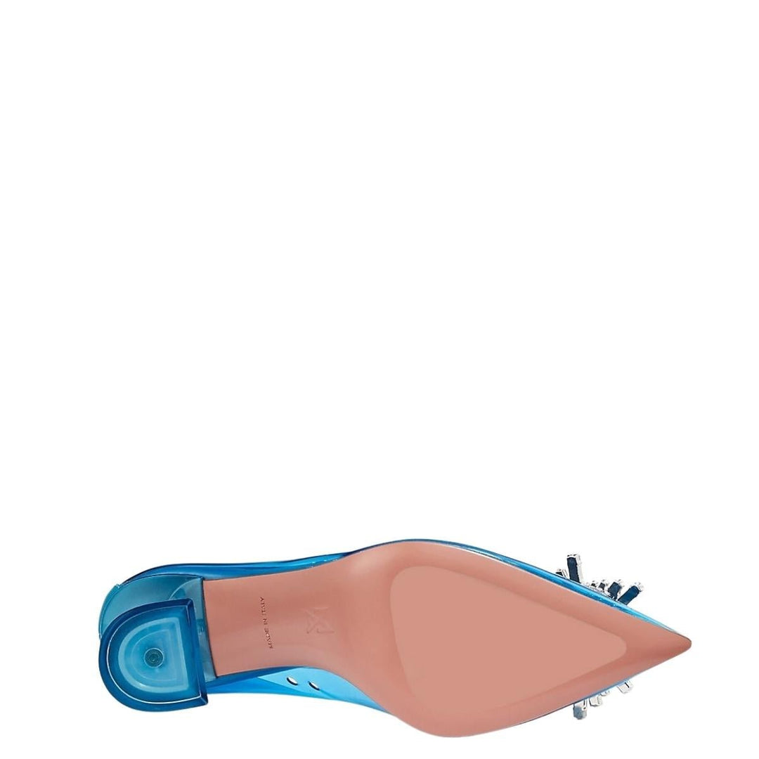 Begum Crystal-embellished PVC Slingback Pumps in Blue
